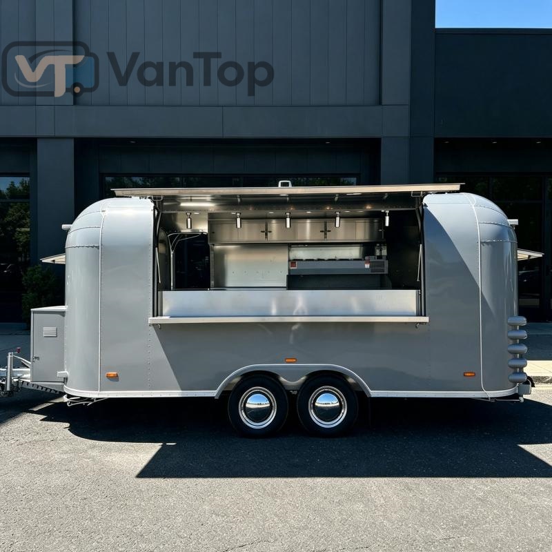 Coffee Vending Equipment - Rimorchio per Alimenti Personalizzato Vantop, Furgone